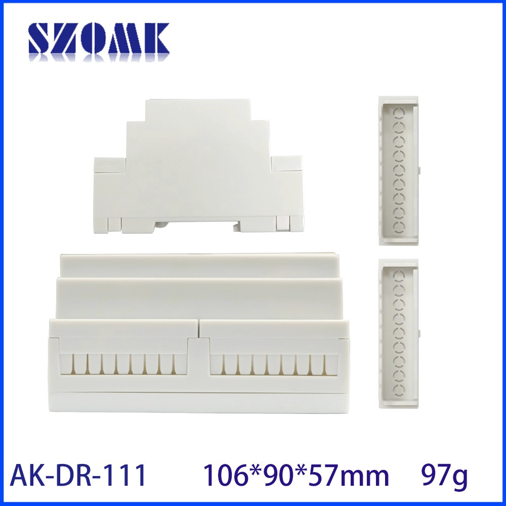 106*90*57 مللي متر AK-DR-111 وحدات Pcb جبل قوس 36 نقطة Plc كتل طرفية الكهربائية البولي البلاستيك Din السكك الحديدية الضميمة