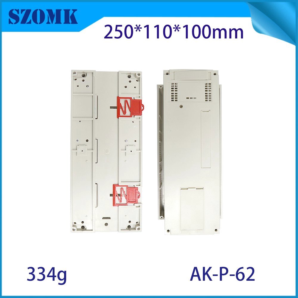 250*110*100mm AK-P-62 PLC Caixa de controle industrial Din Chassis Rail Chassis Habitação do controlador de instrument