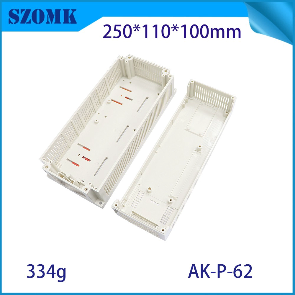 250*110*100mm AK-P-62 PLC Caixa de controle industrial Din Chassis Rail Chassis Habitação do controlador de instrument