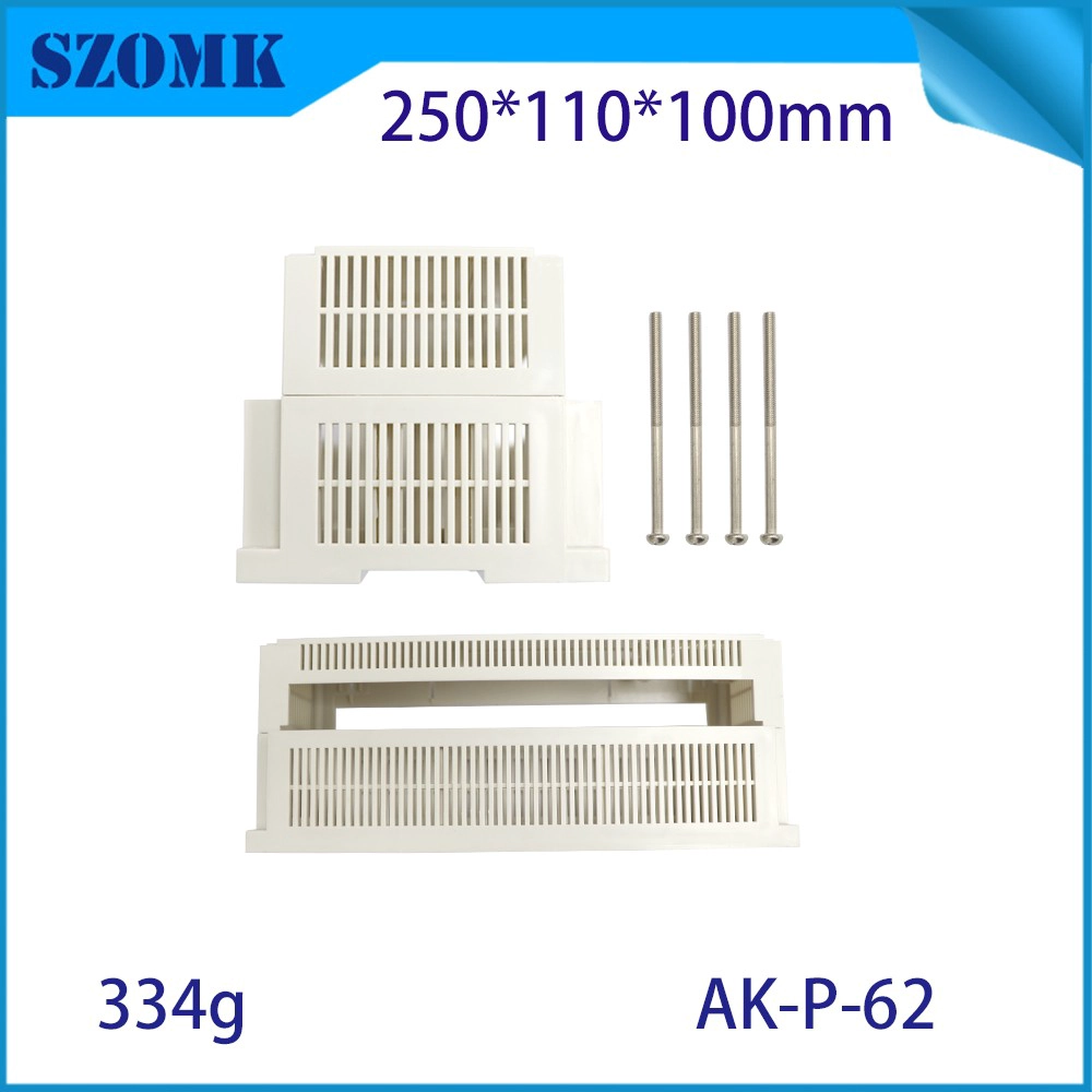 250*110*100mm AK-P-62 PLC Caixa de controle industrial Din Chassis Rail Chassis Habitação do controlador de instrument