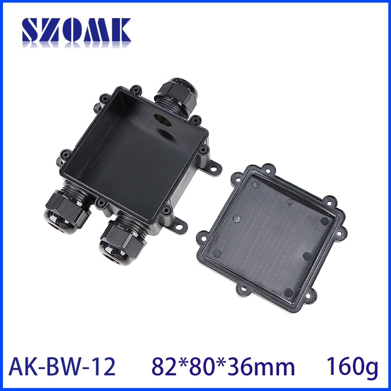82*80*36MM AK-BW-12 Outdoor Cable Connector 3P 24A 450V Extension Cord Waterproof Wire Connector Ip68 for LED