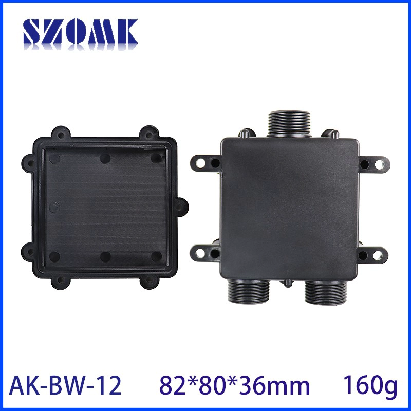 82*80*36MM AK-BW-12 Outdoor Cable Connector 3P 24A 450V Extension Cord Waterproof Wire Connector Ip68 for LED