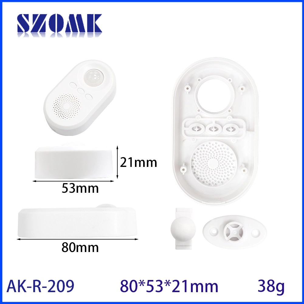 80*53*21mm AK-R-209 80*53*21mm ABS-Schaltergehäuse Korridor Aufzug Menschlicher Körper Typ-C Smart Home Radar Infrarot-Induktion Kunststoff-Alarmgehäuse für Tür