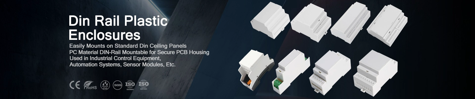 Kunststof behuizingen op DIN-rail Kunststof behuizingen op DIN-rail