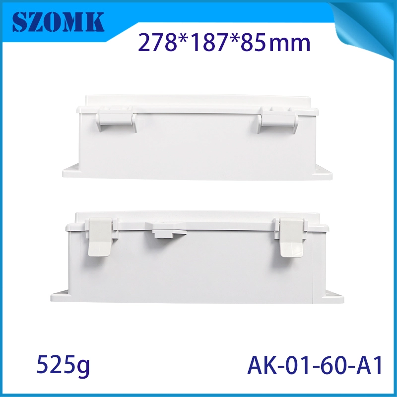 IP66 ABS PLASTIC PROWNEPTIE Waterdichte doos Elektronisch instrumentbehuizing Buitenscharnieren Type ABS-behuizingen AK-01-60 278*178*88 mm