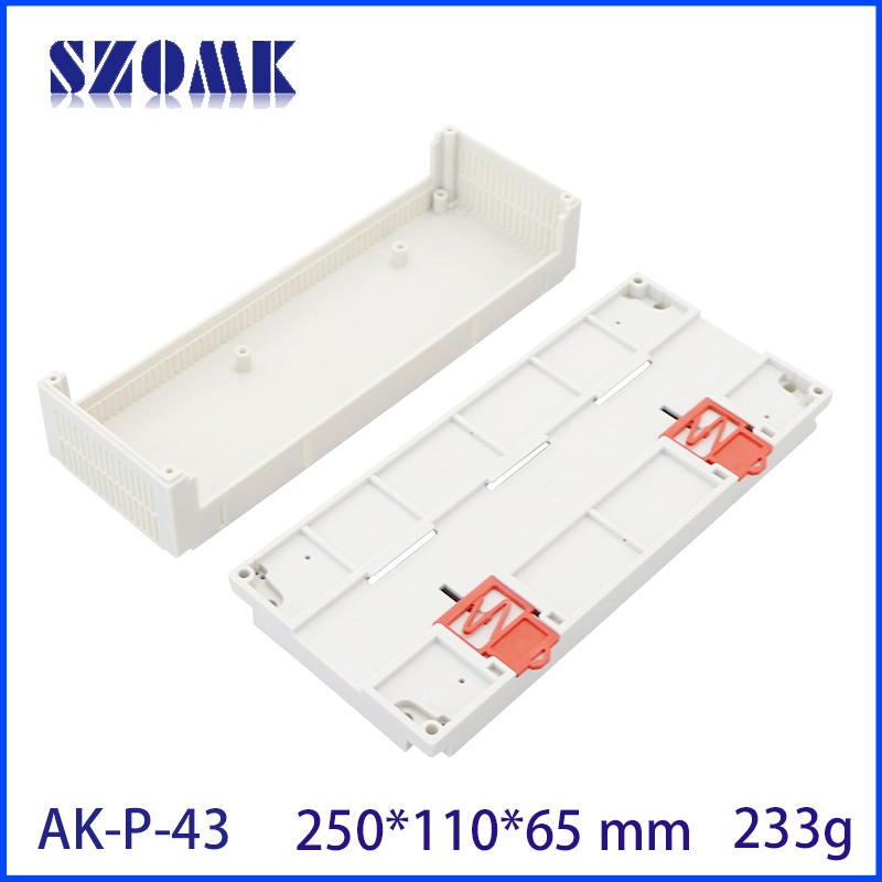ABS Plastic PLC Din Rail Enclosure 250*110*65MM AK-P-43