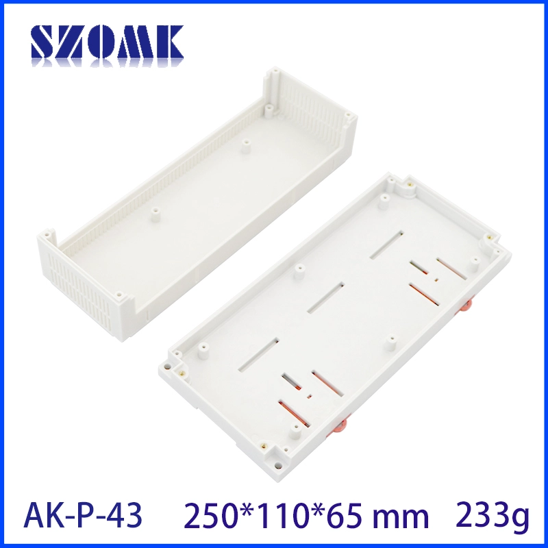 ABS Plastic PLC Din Rail Enclosure 250*110*65MM AK-P-43