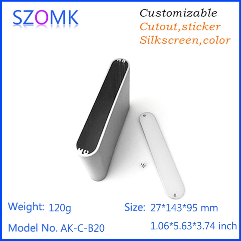 Factory manufacture Extruded Aluminum housing electronic box for PCB AK-C-B20 27*95*143mm