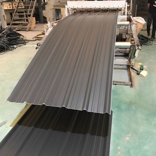 Manufacturers Wholesales Anti Corrosive Trapezoid Sunshade Rain Cover Insulated Plastic Color PVC Corrugated Roof Sheets