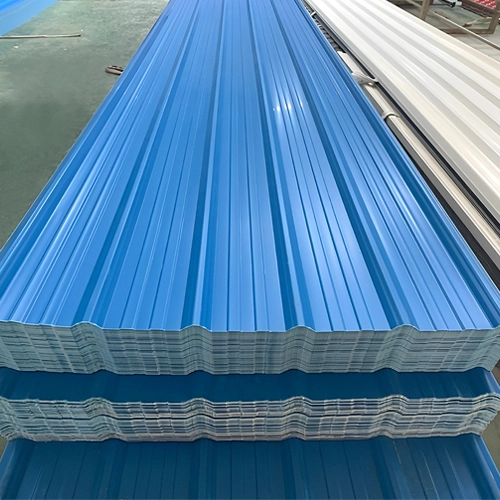 Manufacturers Wholesales Anti Corrosive Trapezoid Sunshade Rain Cover Insulated Plastic Color PVC Corrugated Roof Sheets