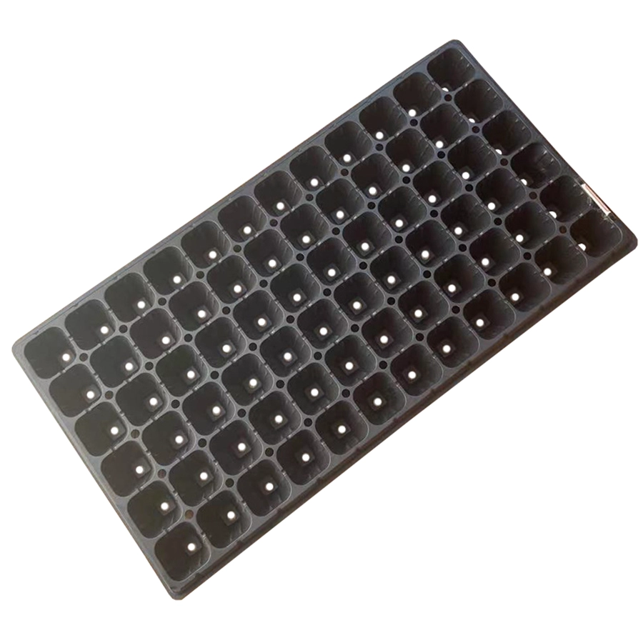 72 Cells Best Tomato Broccoli Squash Black PS Plastic Deep Gardening Seed Trays For Sale