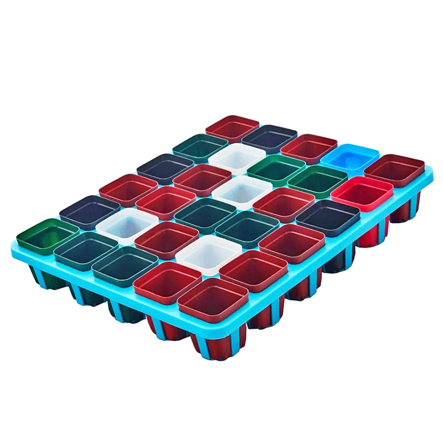 2,5 3 4 pouces blanc rose noir en plastique bon marché mini petit pot succulent mixte carré avec drainage