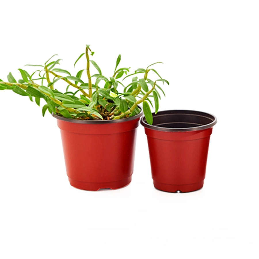 4 6 8 10 pulgadas redondas económicas extra grandes de plástico al aire libre macetas de flores con drenaje para la venta