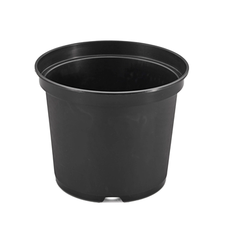 20cm 25cm 30cm 50cm Dia Round Plastic Big Gallon Black Plant Pots for Outdoor Plants Wholesale