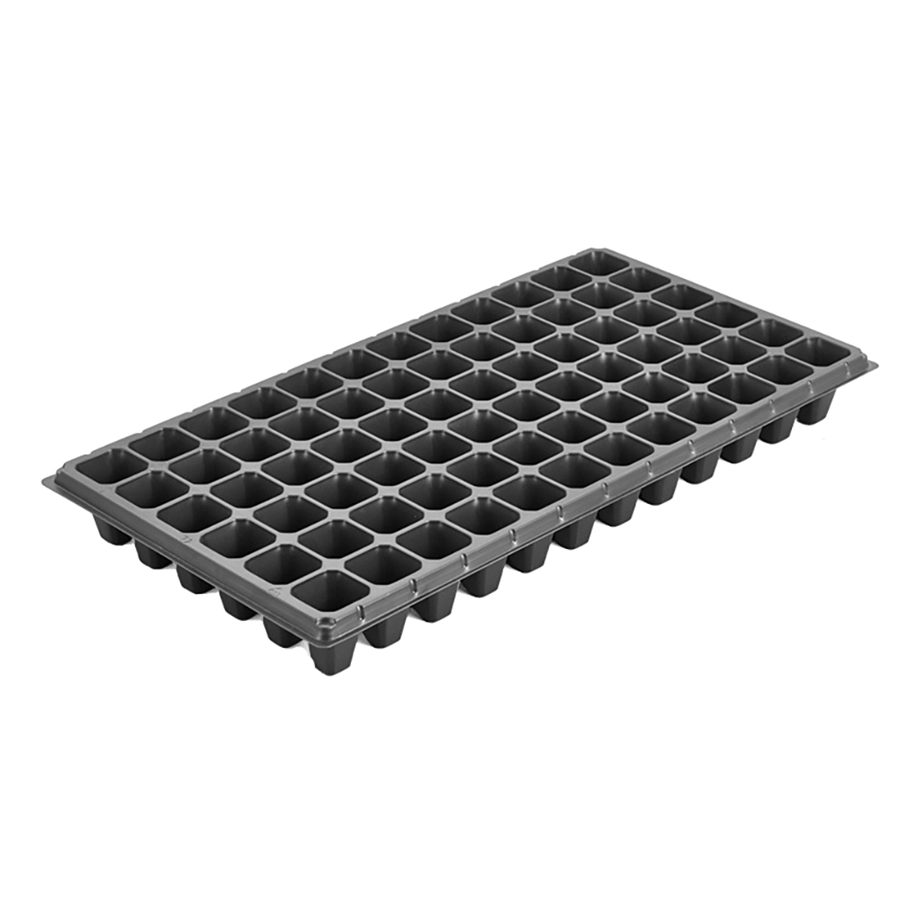 Günstige schwarze, robuste, große, tiefe Polystyrol-Kunststoff-Samenschale mit 72 Zellen für Waldbaumsetzlinge