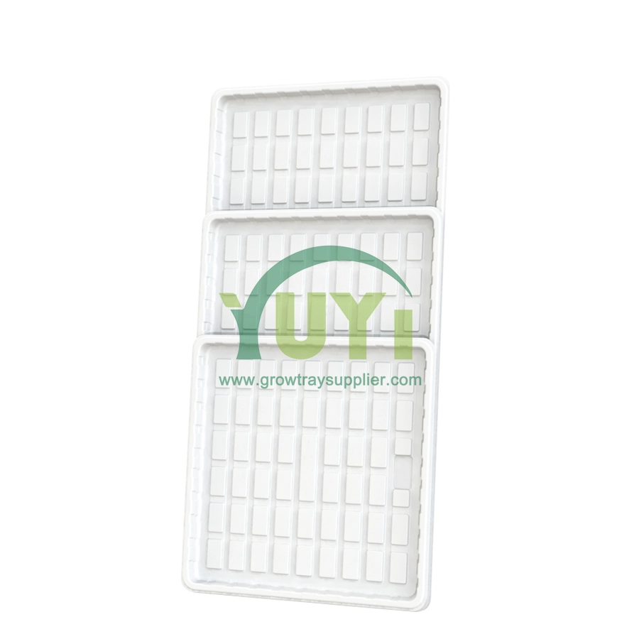 Greenhouse Plants Growing Rolling Bench Rack White Deep ABS Plastic Hydroponic Flood Ebb and Flow Tables