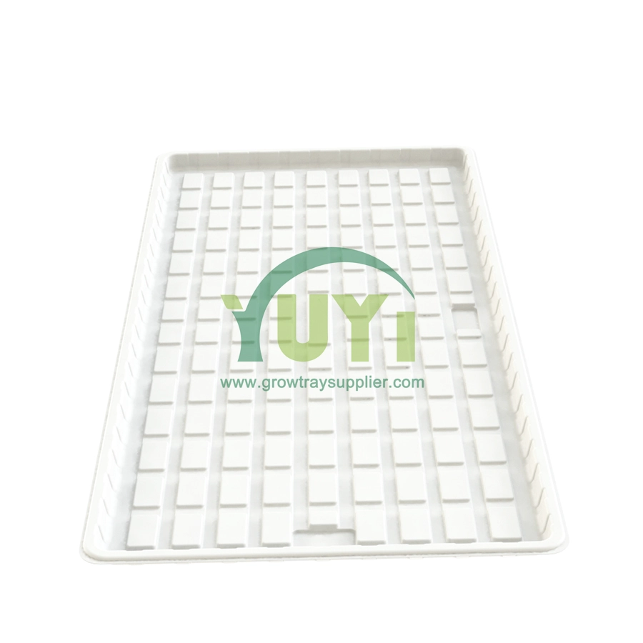 Greenhouse Plants Growing Rolling Bench Rack White Deep ABS Plastic Hydroponic Flood Ebb and Flow Tables