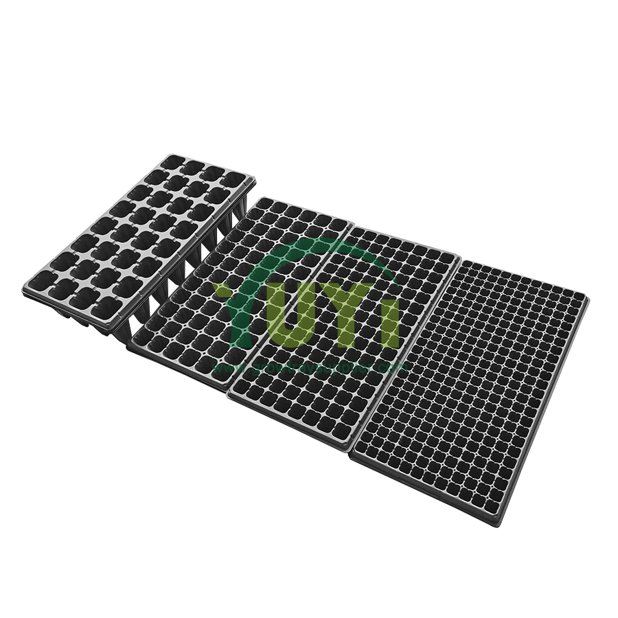 50 72 104 105 128 200 288 Holes Black Plastic Agricultural Sprouter Growing Seed Starter Tray For Sale