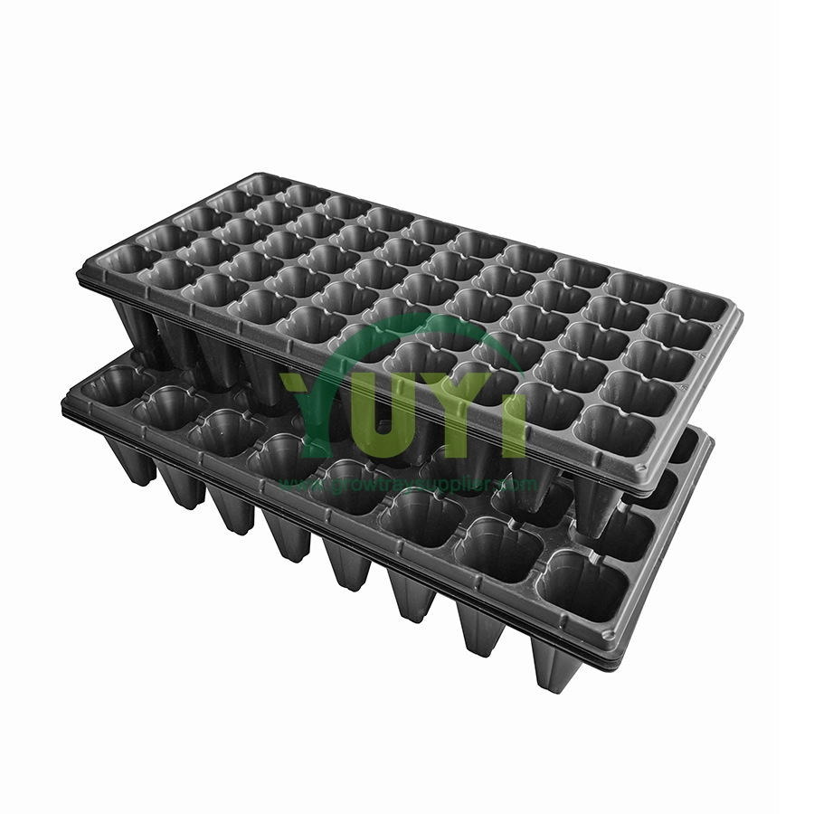 Nhựa đen giá rẻ 32 50 72 128 Cell Lỗ lớn Lâm nghiệp Ute Vườn ươm Cây giống Cây giống Khay