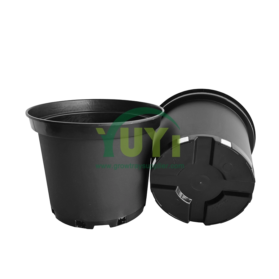 Nhà kính ngoài trời giá rẻ Hoa trồng cây tròn nhựa đen 0,5 2,5 Gal 3 gallon chậu ươm