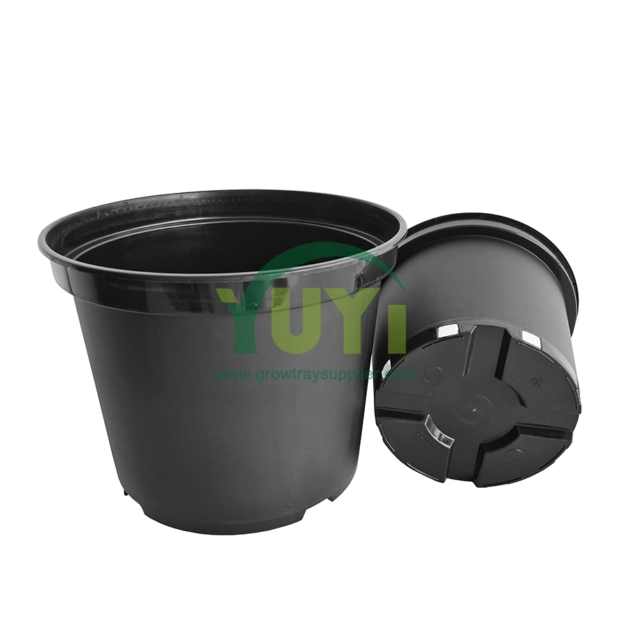 Nhà kính ngoài trời giá rẻ Hoa trồng cây tròn nhựa đen 0,5 2,5 Gal 3 gallon chậu ươm
