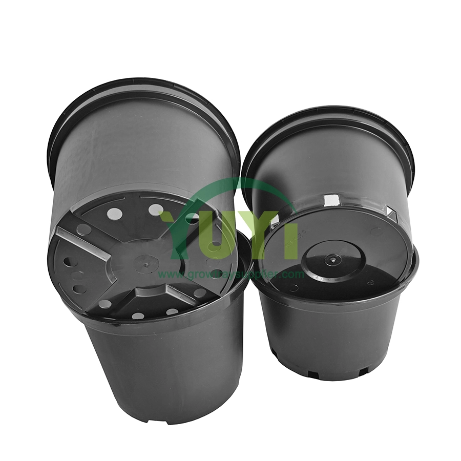 Nhà kính ngoài trời giá rẻ Hoa trồng cây tròn nhựa đen 0,5 2,5 Gal 3 gallon chậu ươm