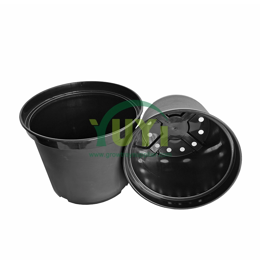 Trung Quốc Giá rẻ Bên ngoài Kích thước lớn Nhựa đen Vườn ươm Hoa Trồng trong vườn Chậu cây Nhà sản xuất