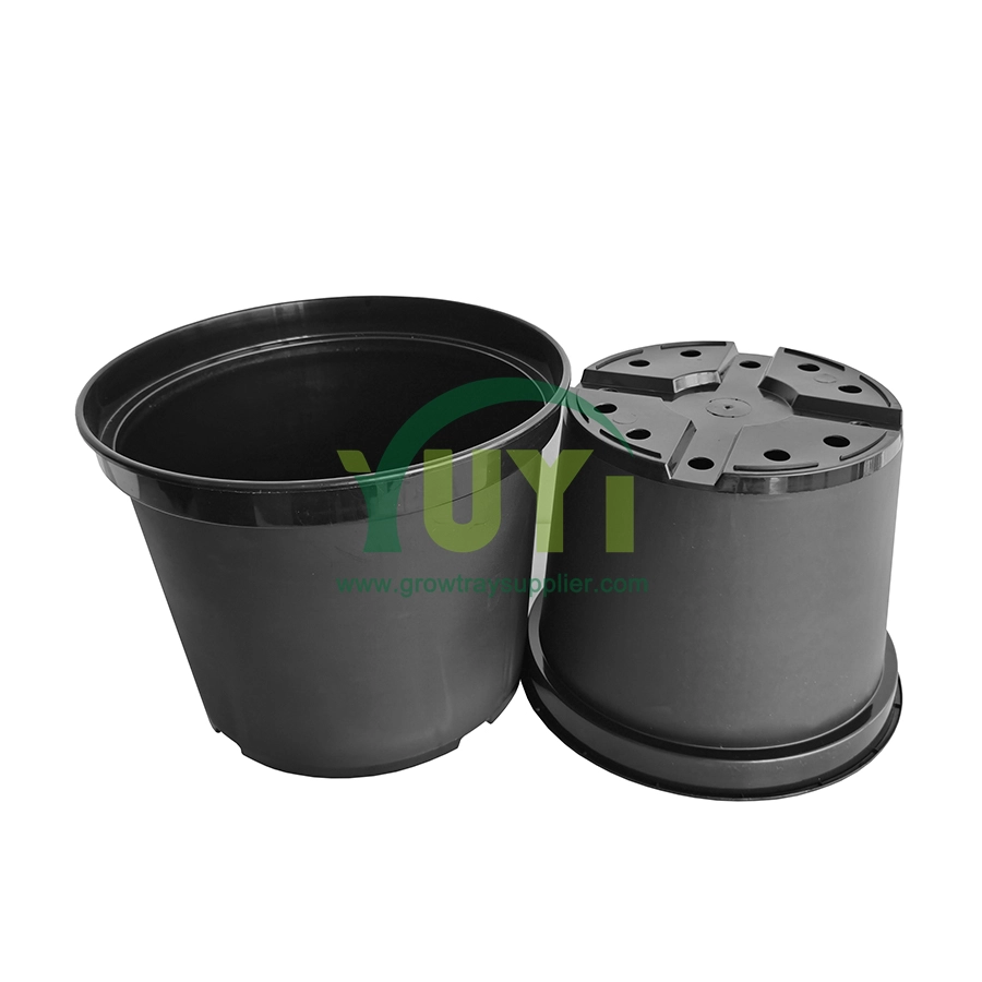 Trung Quốc Giá rẻ Bên ngoài Kích thước lớn Nhựa đen Vườn ươm Hoa Trồng trong vườn Chậu cây Nhà sản xuất
