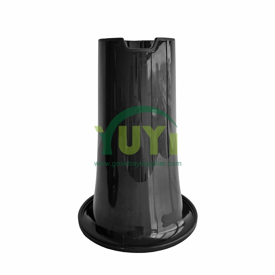 رخيصة 150mm - 225mm القطر الكبير جولة طويل القامة البلاستيك الأسود الحضانة نبات زهرة الأوركيد وعاء بالجملة
