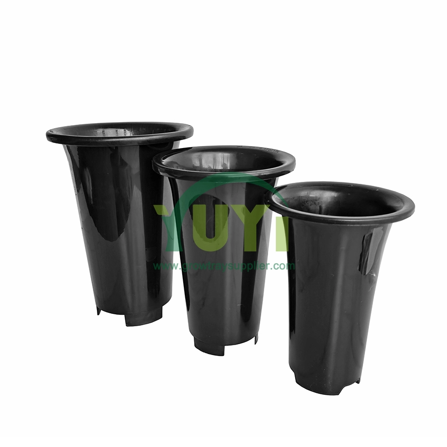 Cheap Plant Flower Nursery Black Plastic Tall Phalaenopsis Cymbidium Orchid Plastic Pots With Holes