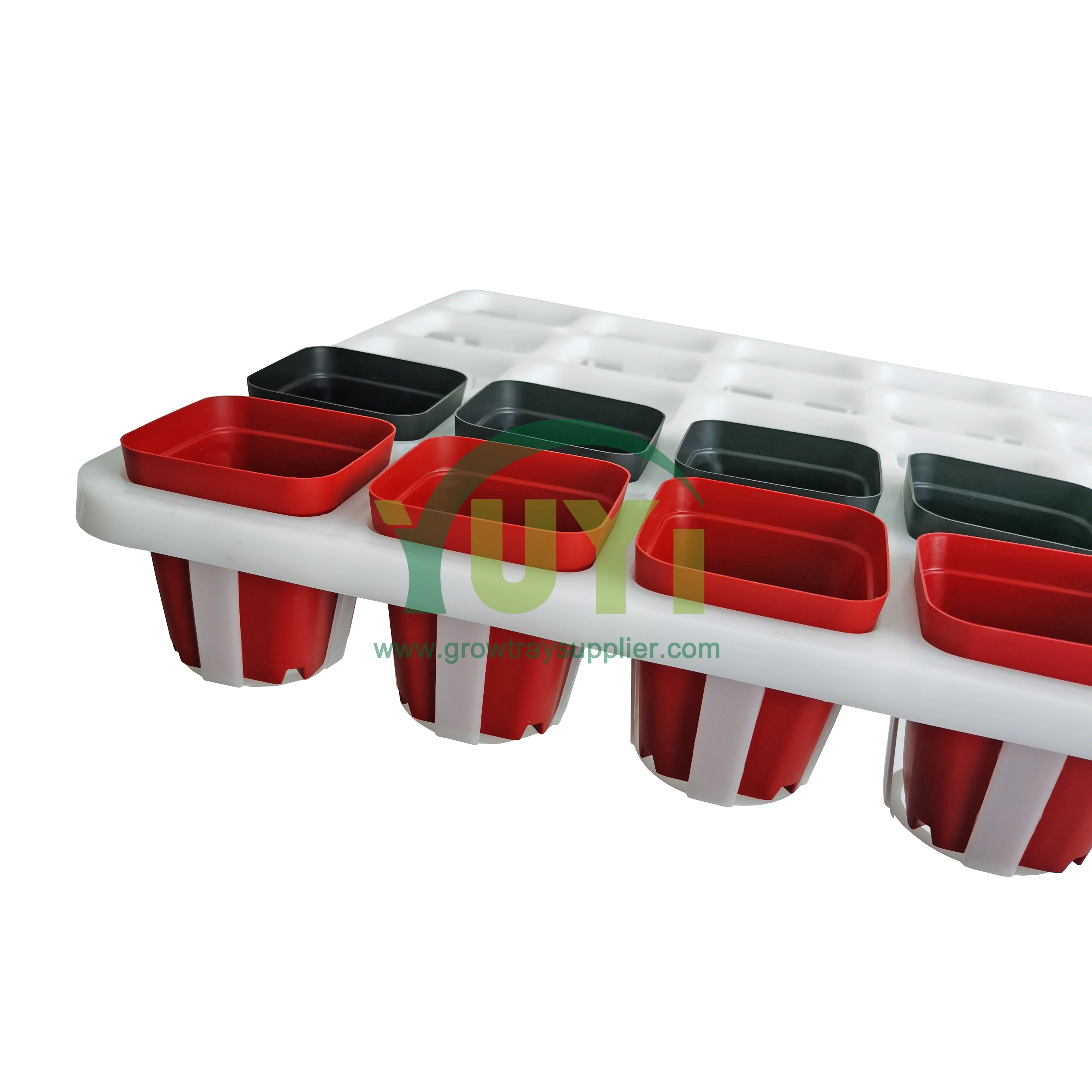 Plantes de Style coréen, blanc, noir, rouge, vert, carrés, petits Pots succulents en plastique, vente en gros