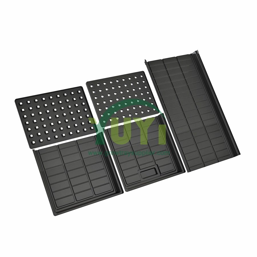 Custom 4x4 4x8 Urban Farm Indoor Vertical Long ABS Plastic Hydroponics Equipment Agricultural Grow Trays With Planting Cover
