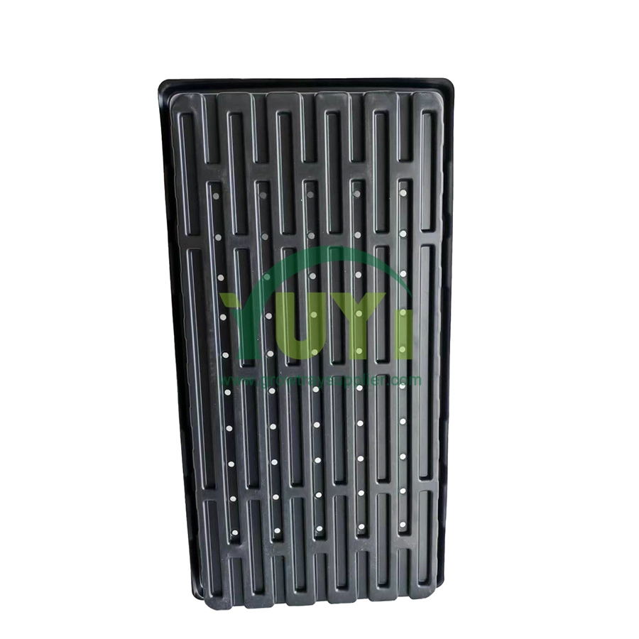 Greenhouse Nursery Heavy Duty Microgreens Seedling Sprouting Plastic 1020 Bottom Trays With and Without Holes