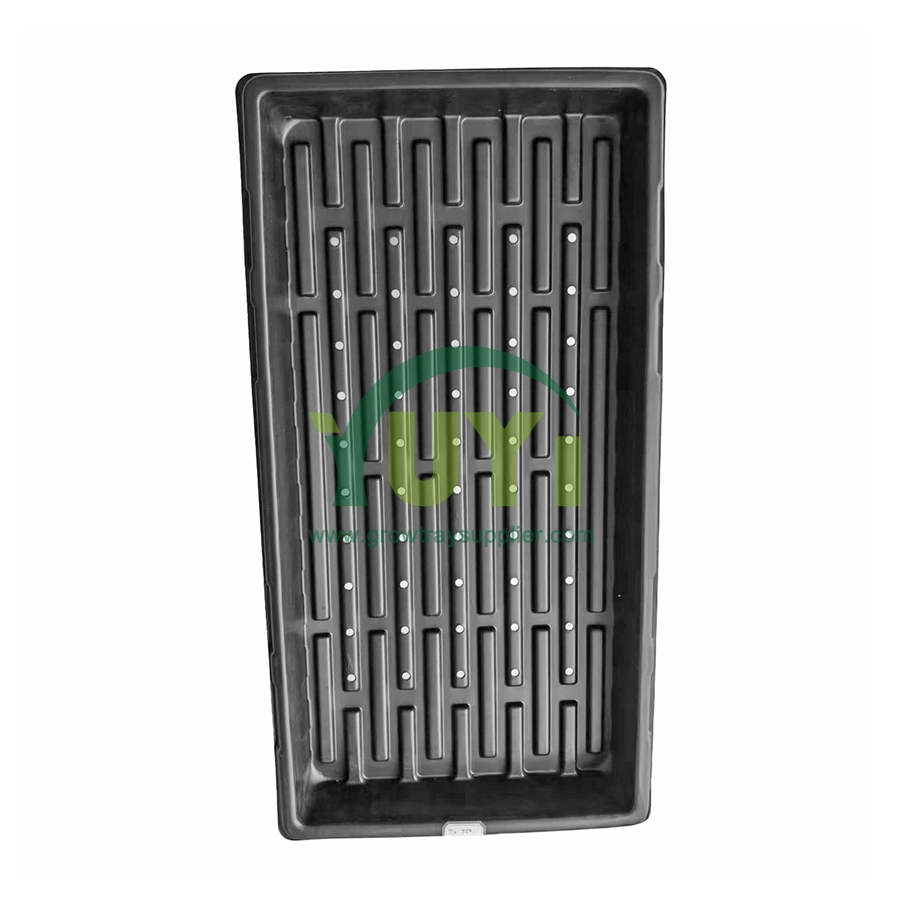 Greenhouse Nursery Heavy Duty Microgreens Seedling Sprouting Plastic 1020 Bottom Trays With and Without Holes