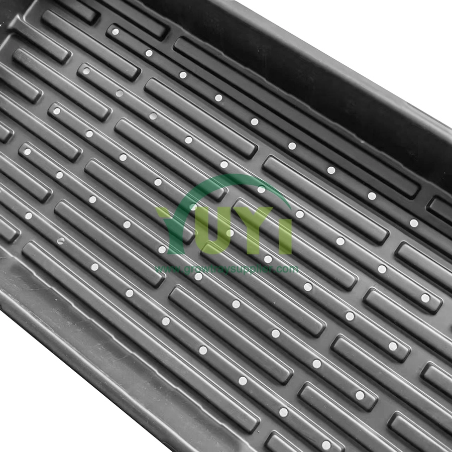 Greenhouse Nursery Heavy Duty Microgreens Seedling Sprouting Plastic 1020 Bottom Trays With and Without Holes
