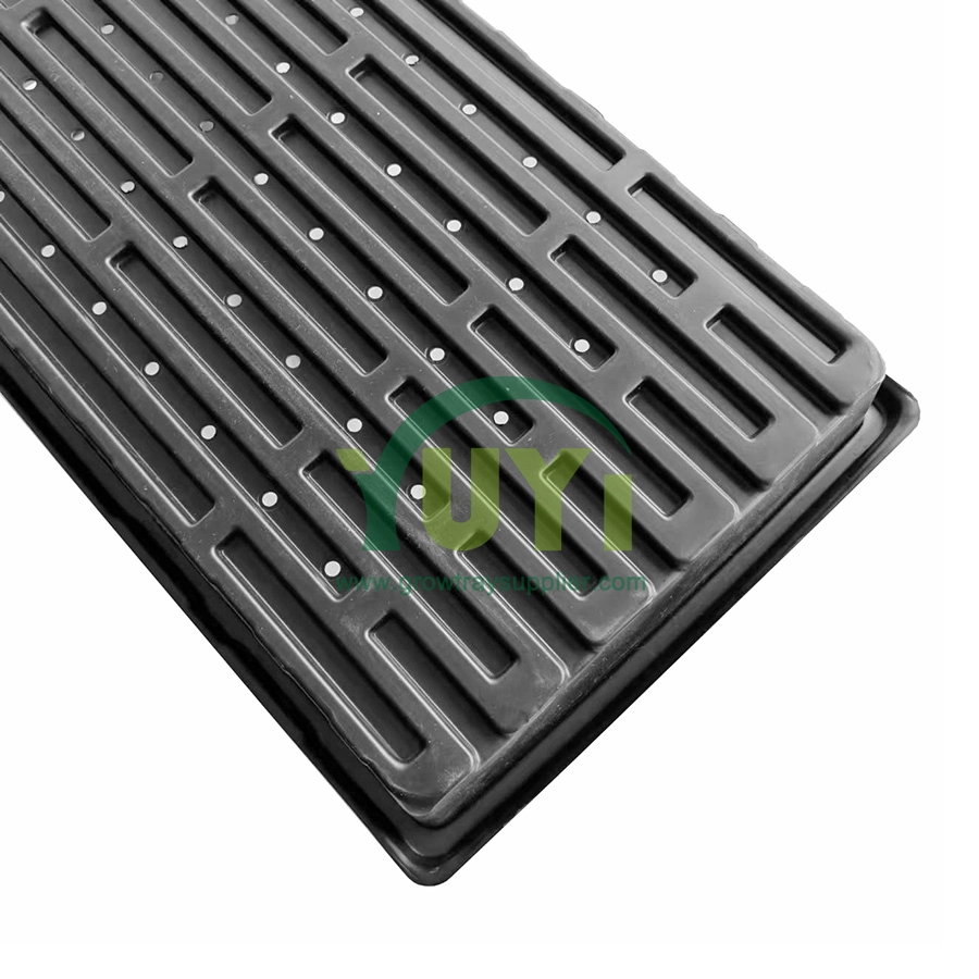 Greenhouse Nursery Heavy Duty Microgreens Seedling Sprouting Plastic 1020 Bottom Trays With and Without Holes