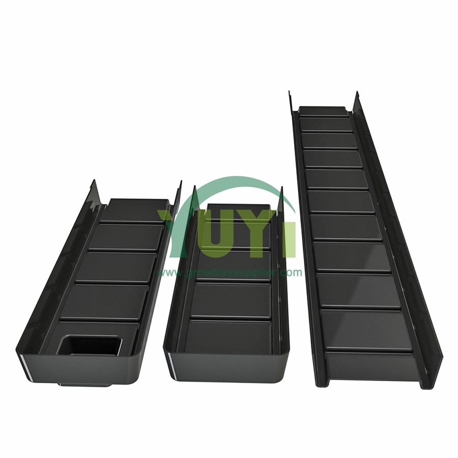 New Designed 160mm NFT System Hydroponic Plastic Trough With Ridges Bottom for Agriculture Planting
