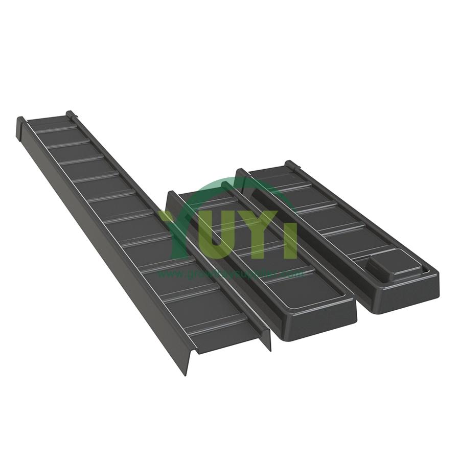 New Designed 160mm NFT System Hydroponic Plastic Trough With Ridges Bottom for Agriculture Planting