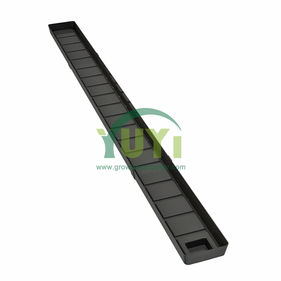 New Designed 160mm NFT System Hydroponic Plastic Trough With Ridges Bottom for Agriculture Planting