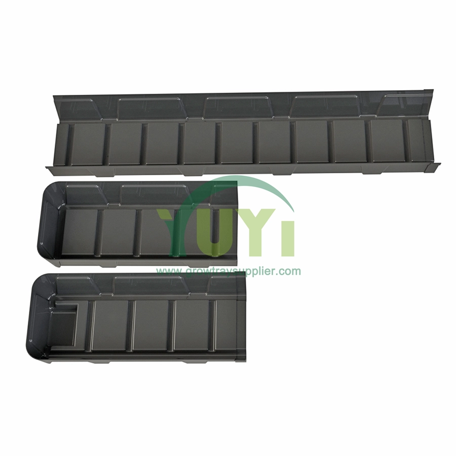 269mm chiều rộng abs đen abs nhựa NFT Grow Gutter cho nông nghiệp trồng rau diếp trồng rau diếp
