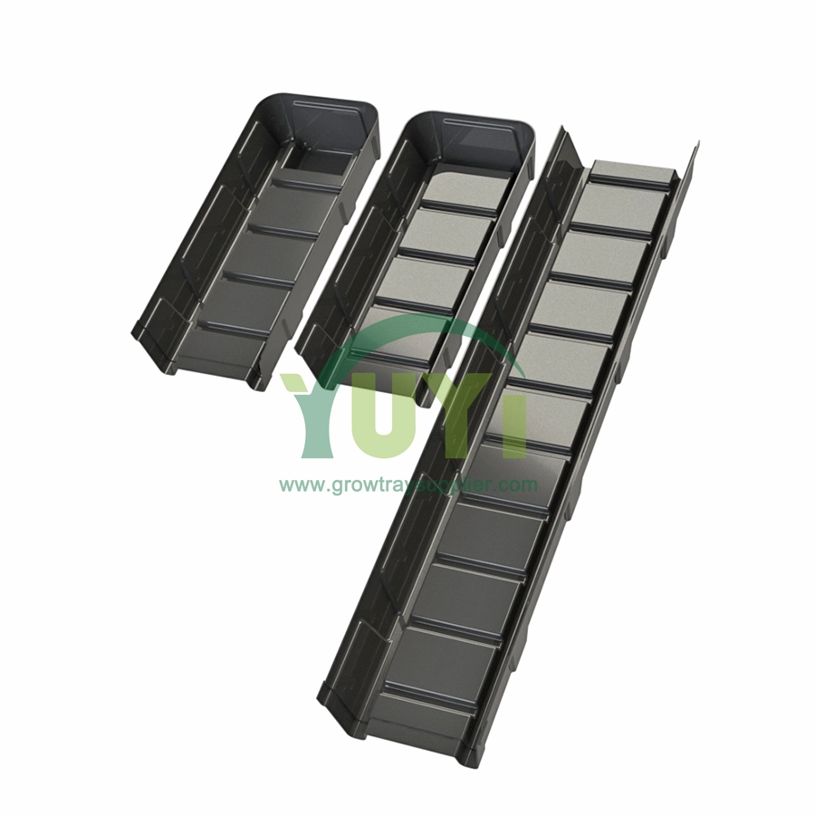 269mm chiều rộng abs đen abs nhựa NFT Grow Gutter cho nông nghiệp trồng rau diếp trồng rau diếp