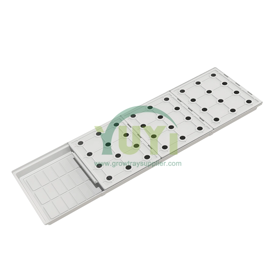 Bandeja de inundação de canteiro de brechas de prateleira grande de plástico ABS para fazendas verticais de cultivo de plântulas hidropônicas verticais de fazenda hidropônica cultivação vertical