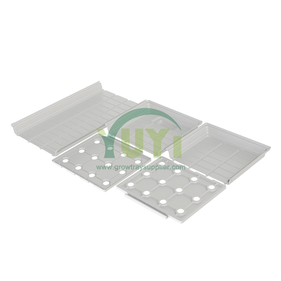 Bandeja de inundação de canteiro de brechas de prateleira grande de plástico ABS para fazendas verticais de cultivo de plântulas hidropônicas verticais de fazenda hidropônica cultivação vertical