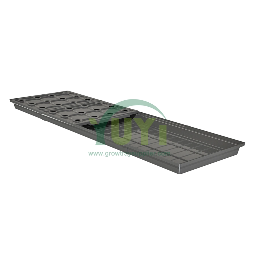 Custom Large Infinite 2x4 2x6 2x8 Abs พลาสติก Hydroponic Ebb และถาดตารางท่อระบายน้ำไหลพร้อมฝาสำหรับ Grow Bed