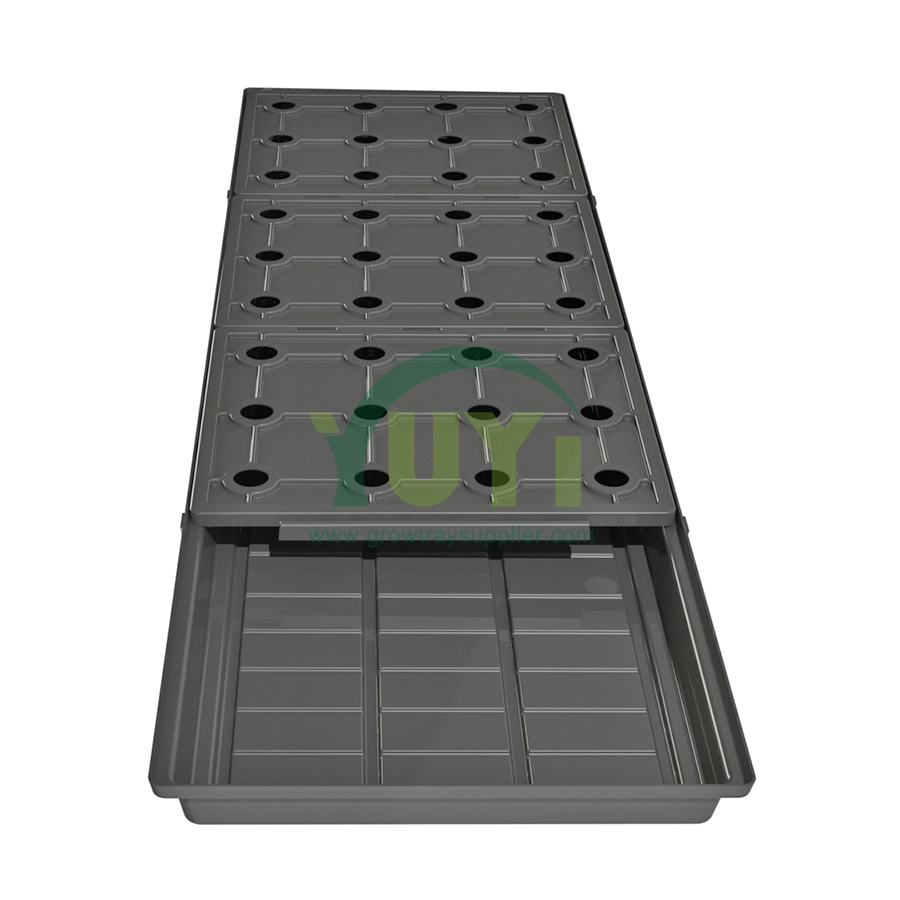 Custom Large Infinite 2x4 2x6 2x8 Abs พลาสติก Hydroponic Ebb และถาดตารางท่อระบายน้ำไหลพร้อมฝาสำหรับ Grow Bed