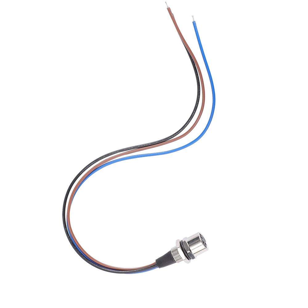 Embases femelles M12 3 broches pour montage sur panneau