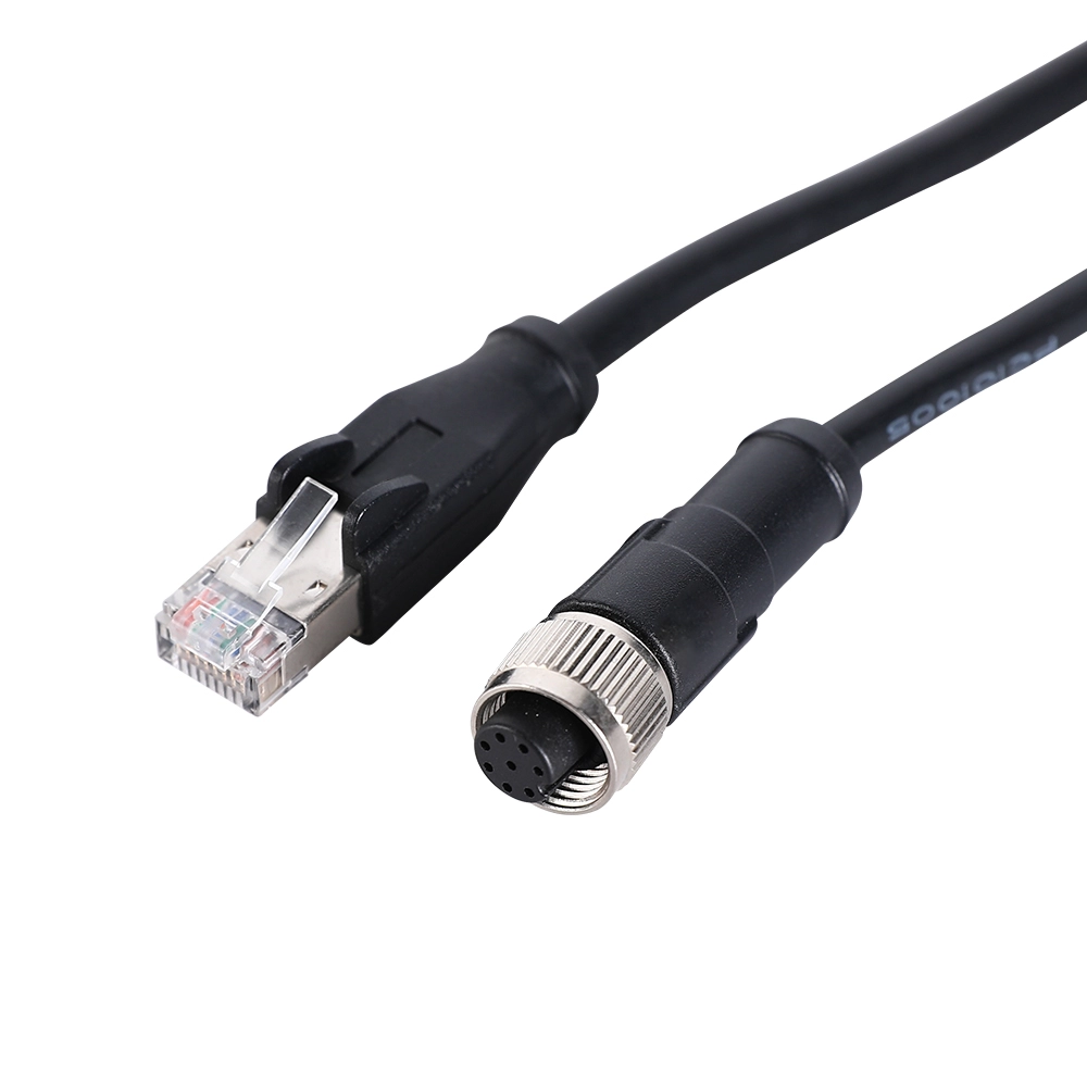M12 4 5-poliges Pigtail-Buchsenkabel mit einem Ende