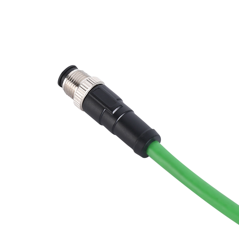 M12 4-poliger D-Code-Stecker auf RJ45-Kabelsätze