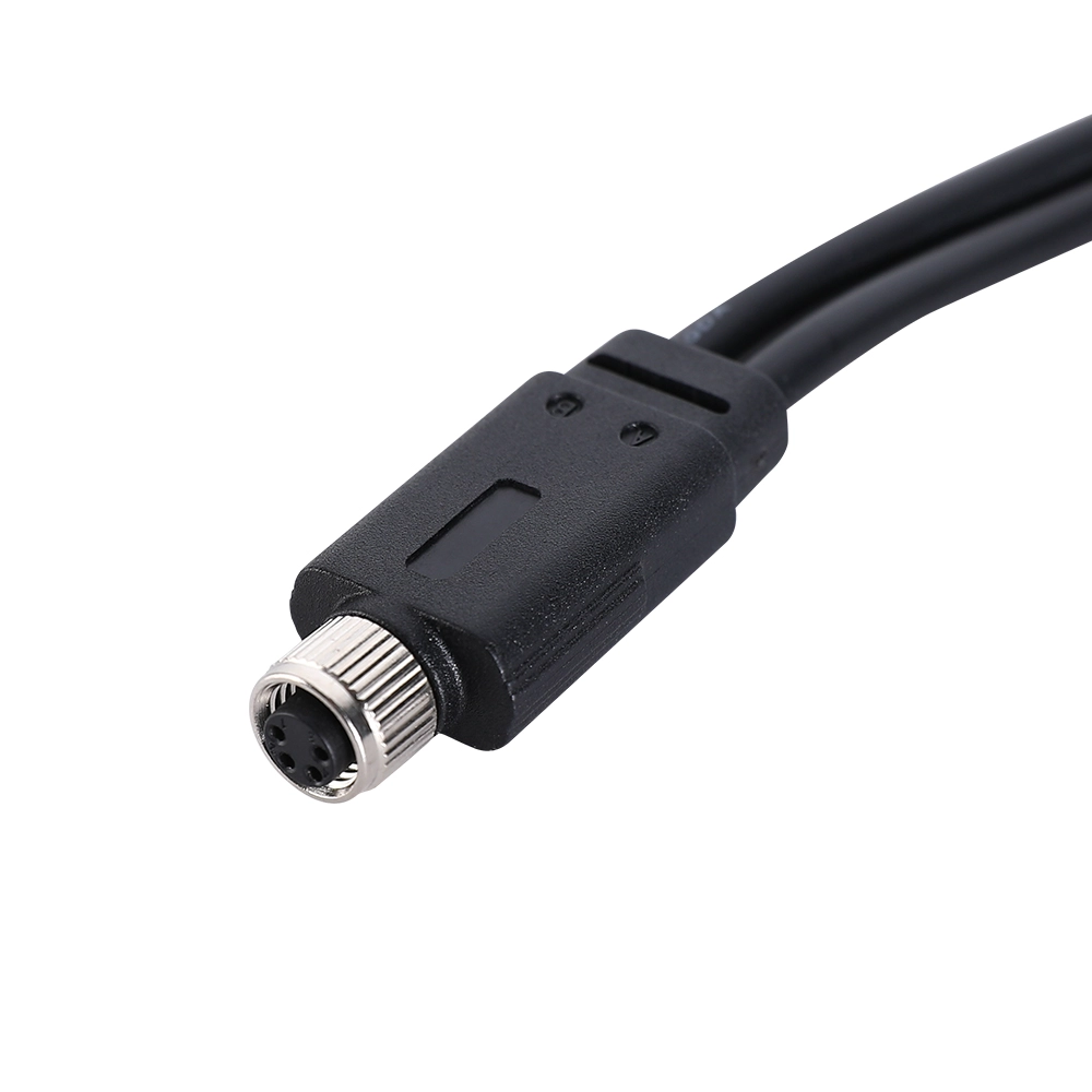 M8 3 4 5 pin male to dual female Y-Splitter cable