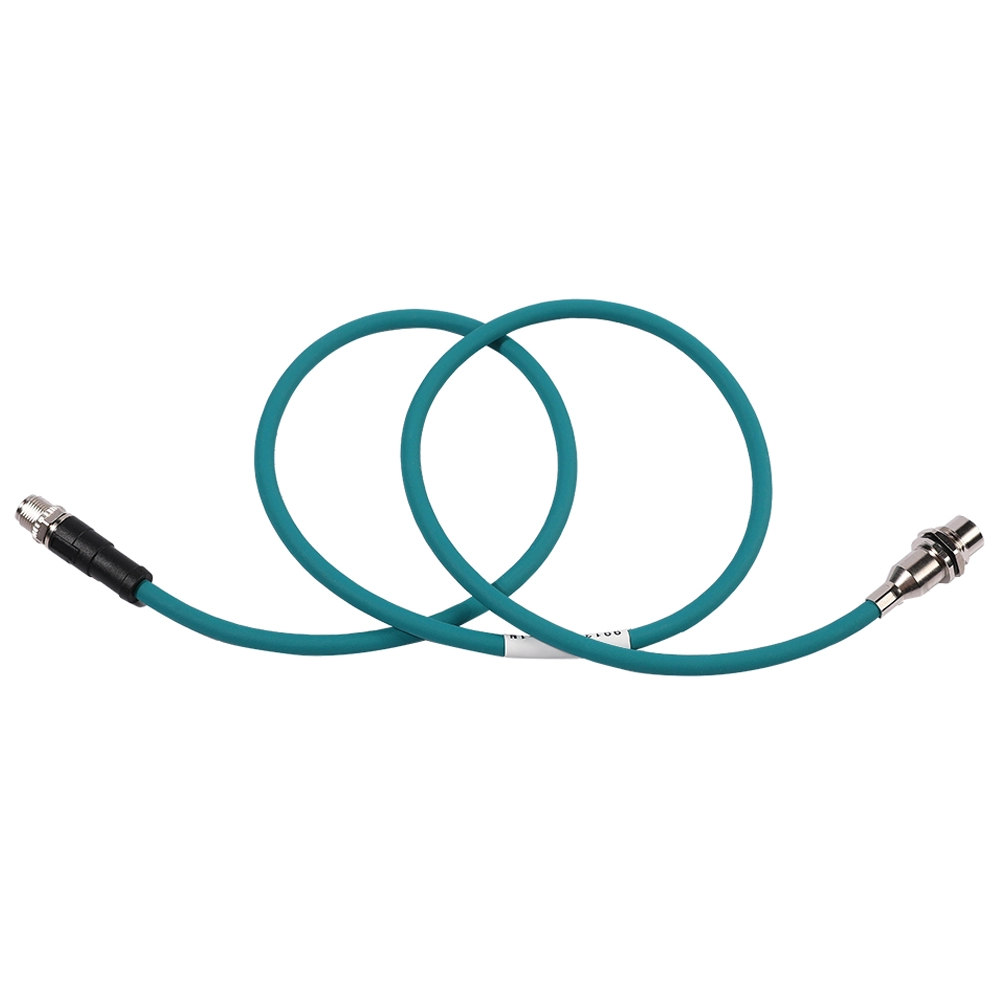 M12 X-Code 8-poliger Stecker auf RJ45-Kabel Cat6a